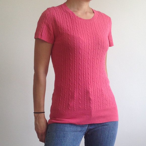 Merona - Pink Knit Short Sleeve Shirt - Picture 2 of 4
